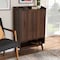 Baxton Studio Lena Mid-Century Walnut Finished 5-Shelf Wood Entryway Shoe Cabinet 157-9536 - alternate 3